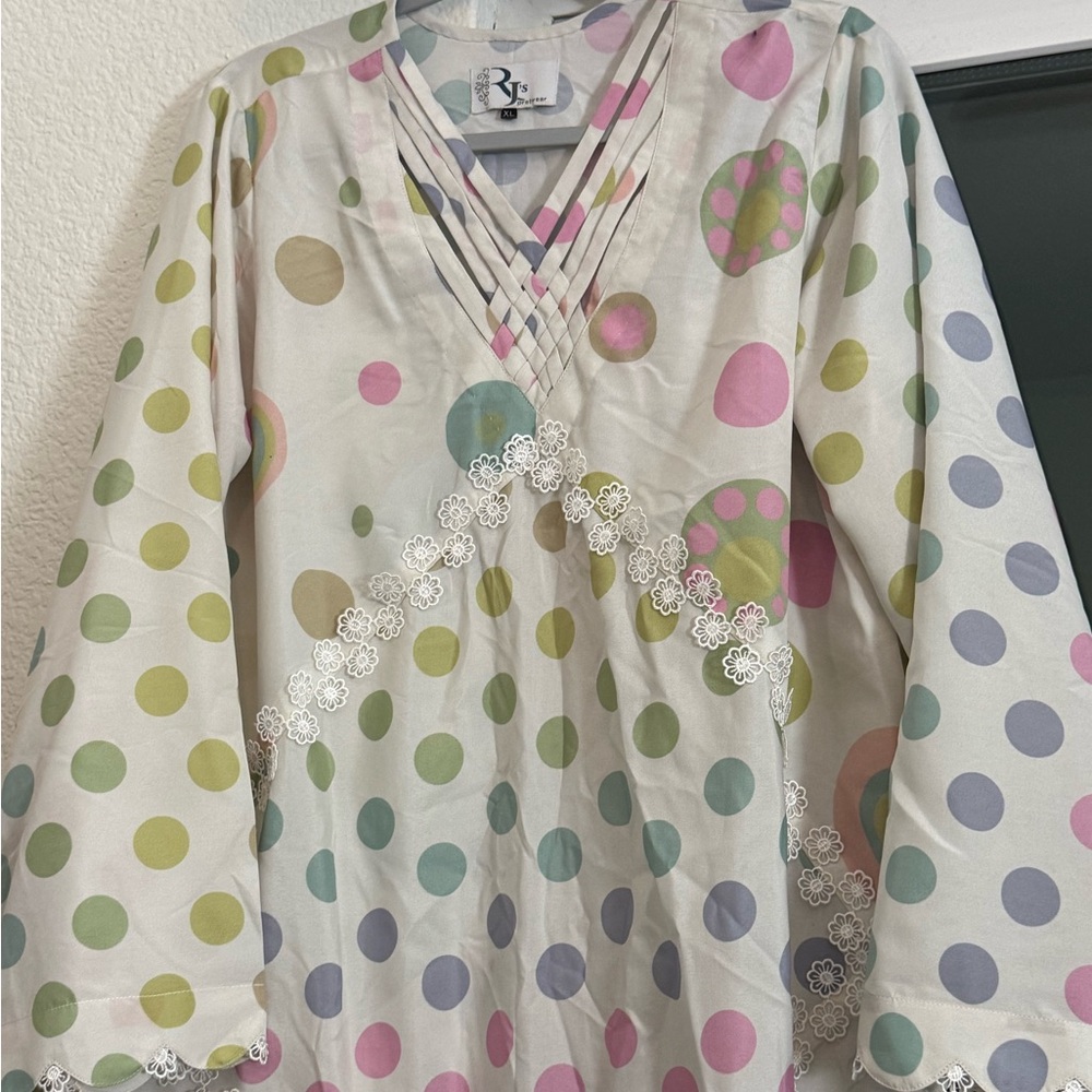 Colorful Polka Dot Women's 3 pc dress